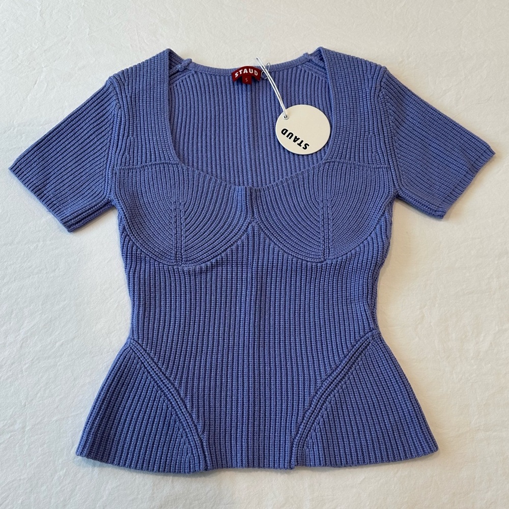 NWT Staud Buxton knit top